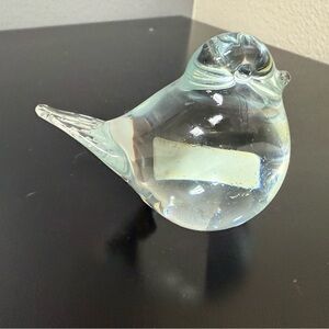 Sweden hand, blonde glass, vintage crystal Glass Bird Figurine